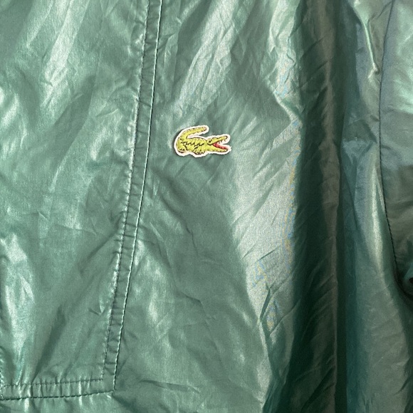 IZOD LACOSTE vintage 90s nylon windbreaker half zip pull over hoodie jacket - Picture 3 of 7